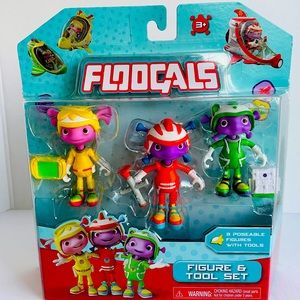Floogals Figure & Tool Set 3-Pack 3 Posable Figures with Tools